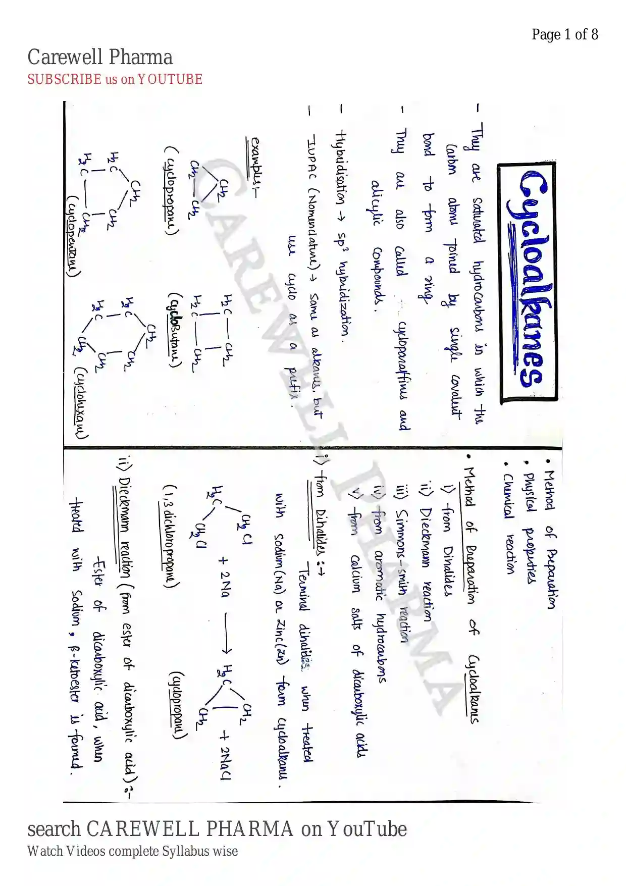Unit 5, Pharmaceutical Organic Chemistry 2, B Pharmacy 3rd Sem, Carewell Pharma